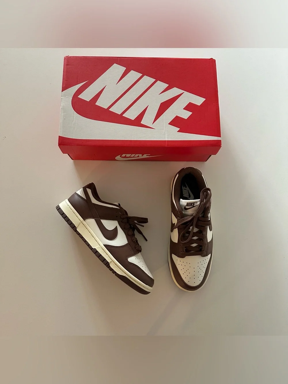 NEW Nike Dunk Low Brown Sail Cacao Wow Coconut Milk 8 DD1503-124 Tried on but n